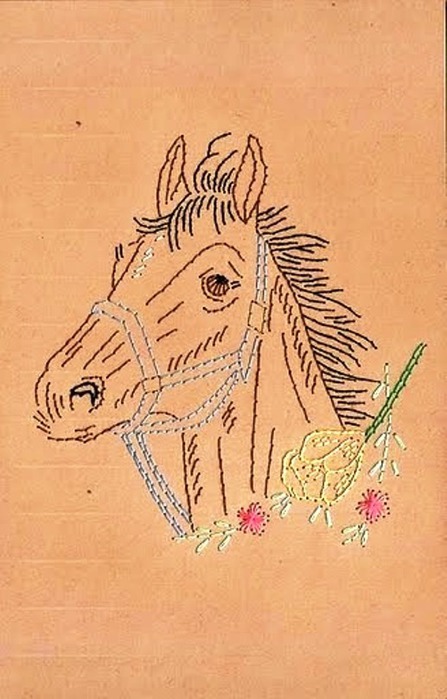 Stitched Horse Head (447x700, 85Kb)