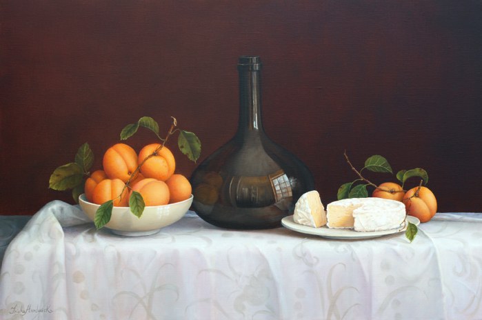 Apricots, Camembert & Bottle (699x464, 45Kb)