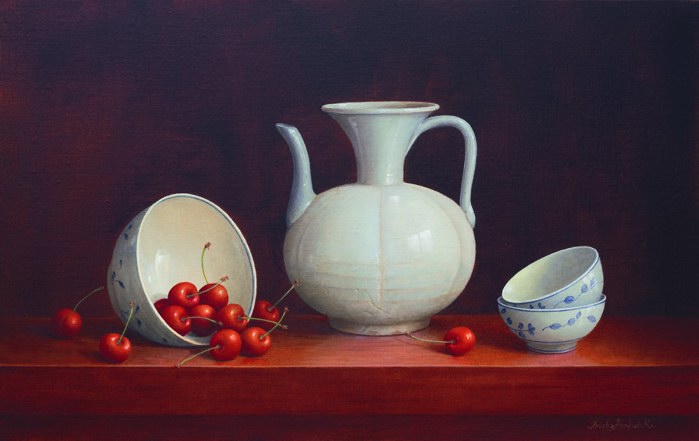 Cherries, Ewer & Bowls (699x441, 45Kb)