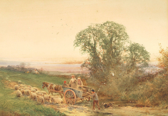 A shepherd with his horse and cart (700x482, 132Kb)