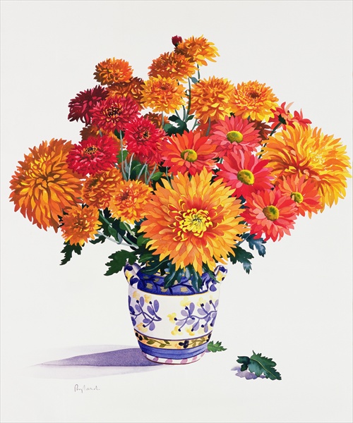 October Chrysanthemums (500x600, 123Kb)