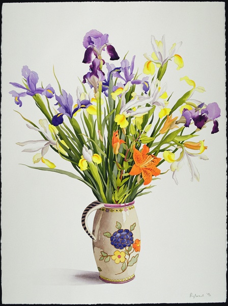 Irises and Lilies in a Dutch Jug (448x600, 103Kb)