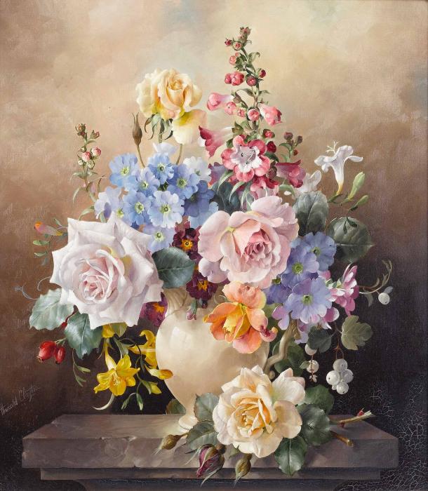 Roses and Primulas (610x700, 70Kb)