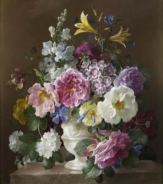 Summer Flowers With A White Urn (570x640, 118Kb)