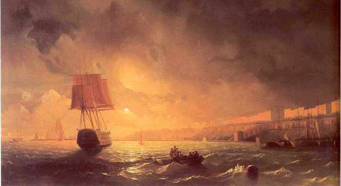 Ivan-Constantinovich-Aivazovsky-xx-View-of-Odessa-by-Moonlight-xx-Unspecified (700x383, 18Kb)