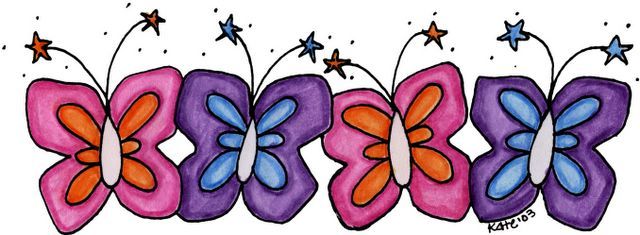 Butterflies and Flowers - Painted - BDR Butterflies 01 (640x235, 38Kb)