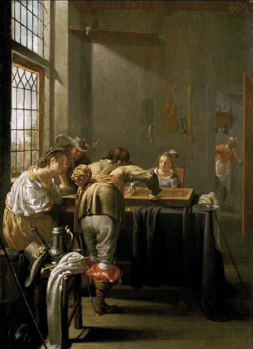 Game of backgammon (506x700, 371Kb)
