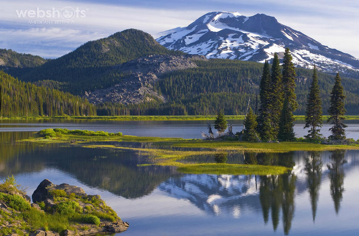 Proshots - Sparks Lake, South Sister Peak, Deschutes National Forest. Oregon - Professional Photos (700x462, 744Kb)