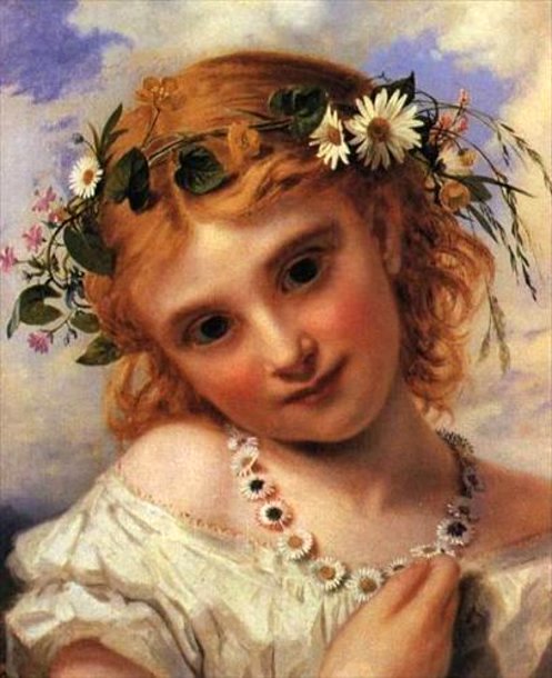 sophie-anderson-young-girl-with-a-garland-of-marguerite (497x610, 62Kb)