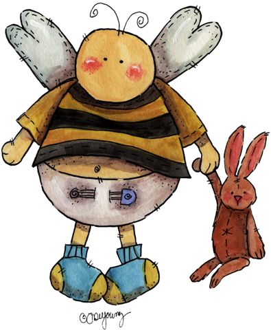 Baby Buggies - Painted - Bug and Bunny (395x480, 44Kb)