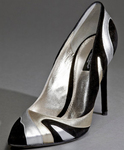  Dolce & Gabbana black suede metallic leather detail pumps (381x460, 119Kb)