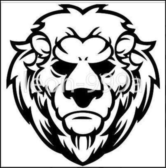 Lion stencil 2 (576x584, 64Kb)