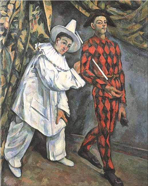Paul Cezanne - Pierrot i arlekin, 1888 (516x650, 346Kb)