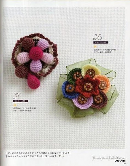 Hand Knitted Corsages 5 (451x576, 68Kb)
