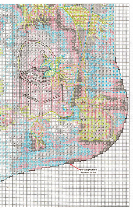 Dimensions 08839 Snowman & Friends Stocking (6) (445x700, 540Kb)