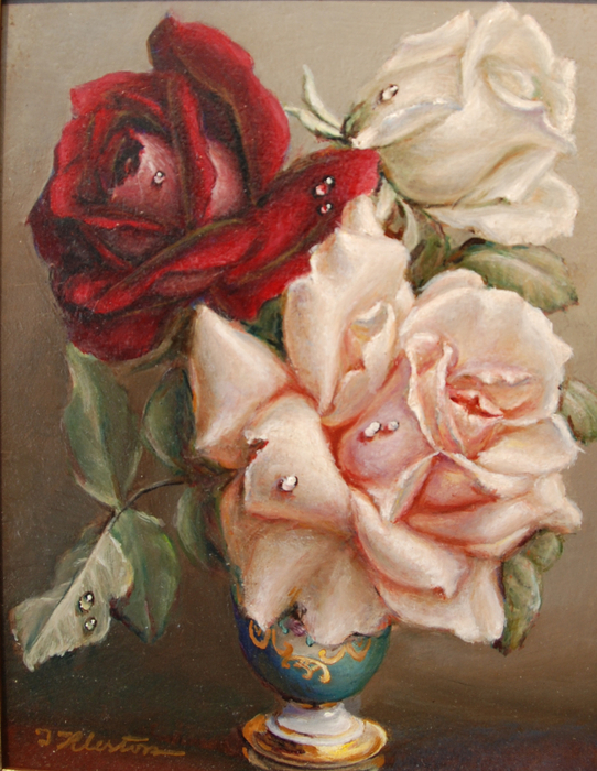 3 Roses in a Servis Vase (542x700, 456Kb)