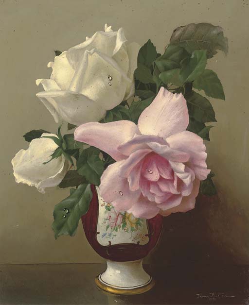 Roses in a ceramic vase (512x628, 44Kb)