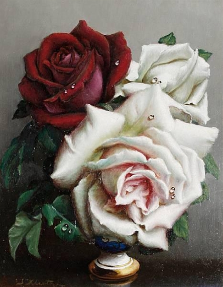 THREE ROSES, PINK, WHITE AND RED (444x570, 181Kb)