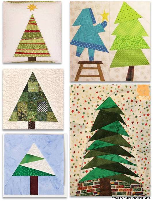 111114 Christmas trees, free patterns montage 3, quiltinspiration.blogspot.com (531x700, 197Kb)