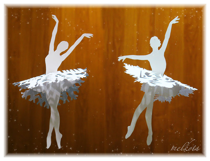 Мастер-класс Поделка изделие Новый год Вырезание Снежинки-балеринки Бумага