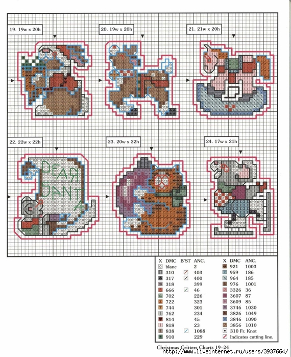 78 xmas ornaments charts 19-24 (570x700, 350Kb)