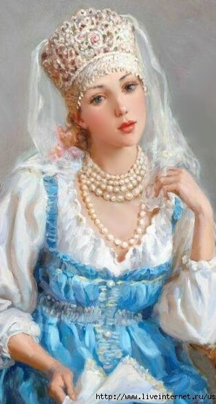 74691675_Pretty_girl_with_pearls_in_a_blue_dress (314x586, 124Kb)