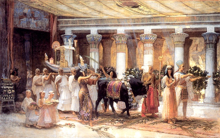 Bridgman_F_The_Procession_of_the_Sacred_Bull_Anubis (700x441, 183Kb)