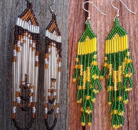 Красивые серьги из бисера: схемы плетения