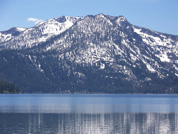 White lake. Озеро Тахо вид сверху.