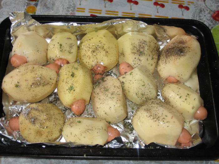 Фаршированная картошка в духовке с фаршем с фото пошагово
