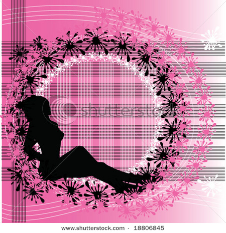 stock-vector-floral-frame-with-girl-silhuette-18806845 (450x465, 136Kb)
