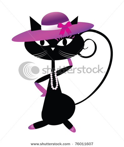 stock-vector-fancy-black-cat-with-hat-76011607 (396x470, 35Kb)