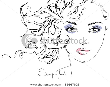 stock-vector-hand-drawn-woman-s-face-fashion-illustration-85667623 (450x358, 44Kb)