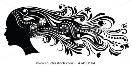 stock-vector-silhouette-of-a-profile-of-a-young-woman-with-abstract-hair-47498164 (450x225, 39Kb)