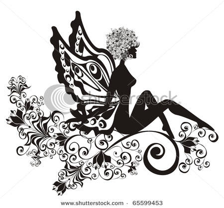 stock-vector-vector-illustration-silhouette-of-fairy-on-flower-pattern-design-65599453 (450x418, 63Kb)
