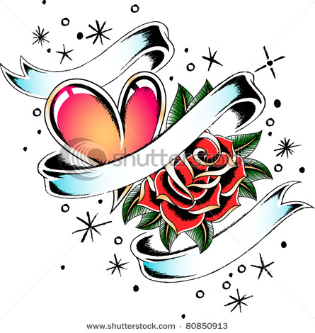 stock-vector-heart-and-rose-ribbon-banner-80850913 (445x470, 82Kb)