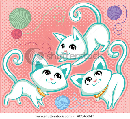 stock-vector-cats-and-yarn-46545847 (450x413, 125Kb)