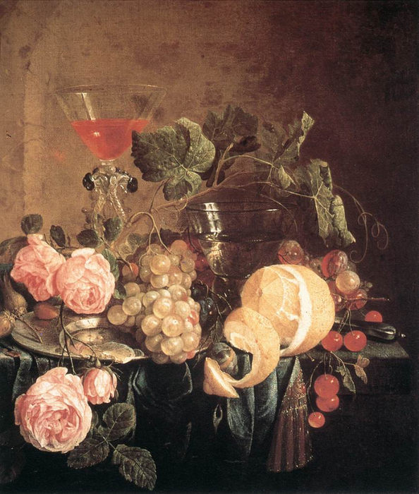 Still-Life with Flowers and Fruit (594x700, 450Kb)