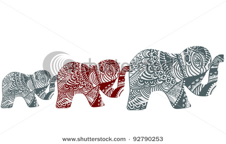 stock-vector-elephants-in-the-ethnic-style-on-a-white-background-92790253 (450x287, 44Kb)