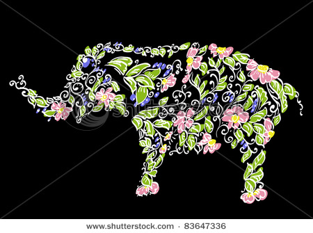 stock-vector-floral-designer-elephant-83647336 (450x335, 65Kb)
