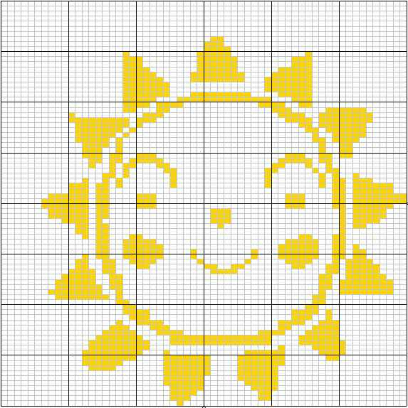 Солнышко крестиком схема