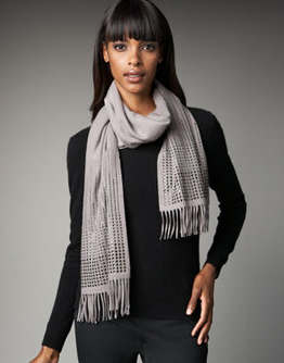 Valentino Fringed Crystal Cashmere Scarf (262x334, 55Kb)
