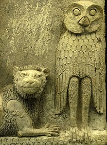 220px-Burney_Relief_owl_and_lion (220x297, 85Kb)