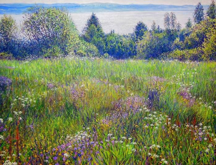 Flowers, Lake Øyeren, oil on linen, 70x90cm 9.000 (700x536, 645Kb)