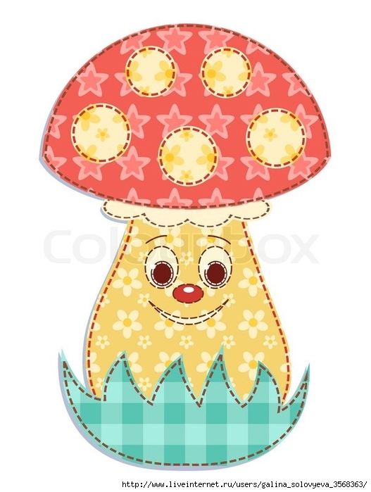 4289545-cartoon-patchwork-mushroom-2 (527x700, 193Kb)