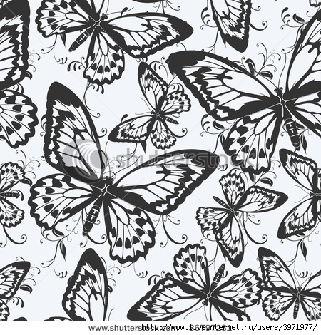 stock-vector-seamless-pattern-with-butterflies-86797231 (450x470, 234Kb)