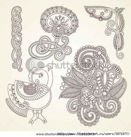 stock-photo-hand-drawn-abstract-henna-mendie-flowers-and-bird-doodle-illustration-design-element-79161343 (450x470, 182Kb)