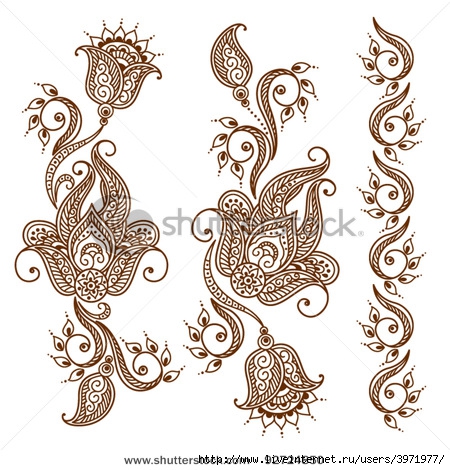 stock-vector-abstract-floral-tattoo-92724850 (450x470, 184Kb)