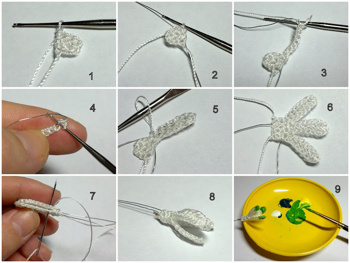 Подснежники крючком схема и описание
