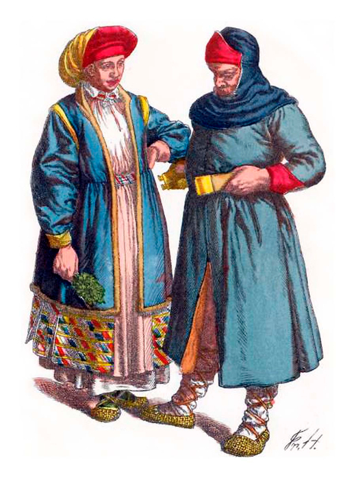 Frau aus Ragnitz, Litauischer Bauer je in Winterkleidung, 1. Hälfte 18. Jh (520x700, 360Kb)